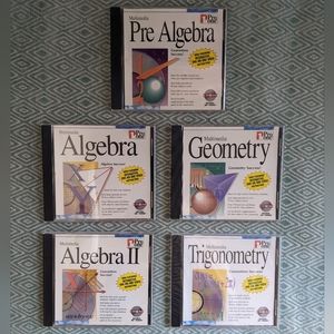 Set of 5 Mathematic Computer Software Learning CDs